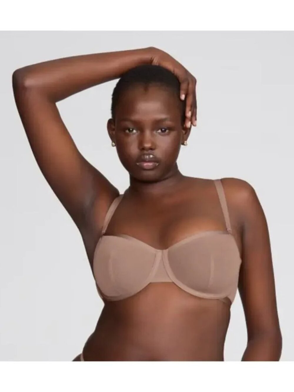 CUUP Women‎ Bra Sz 36A Light Brown The Balconette Underwire Classic Intimates